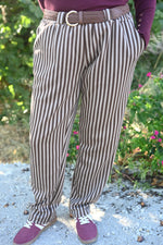 Pantalón Confort de Rayas con Cinturón