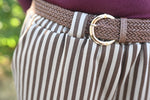 Pantalón Confort de Rayas con Cinturón