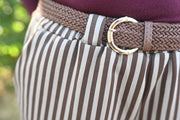 Pantalón Confort de Rayas con Cinturón
