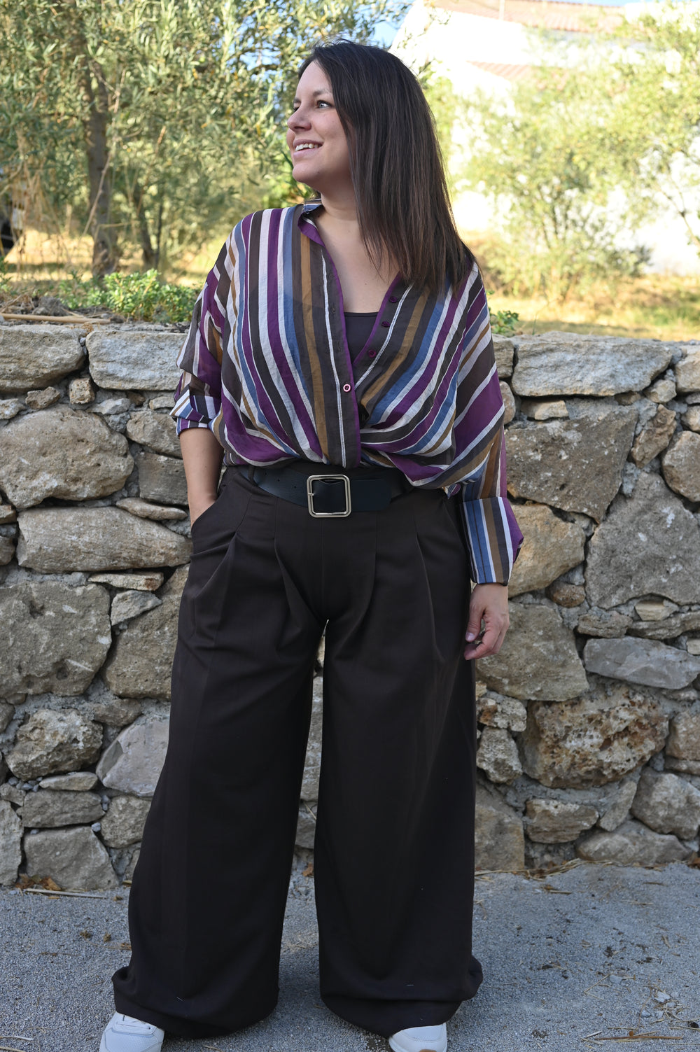 Pantalón Palazzo con Cinturón