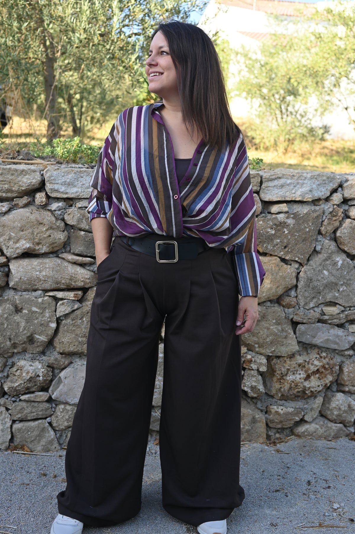 Pantalón Palazzo con Cinturón