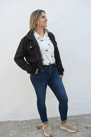 Chaqueta Efecto Ante