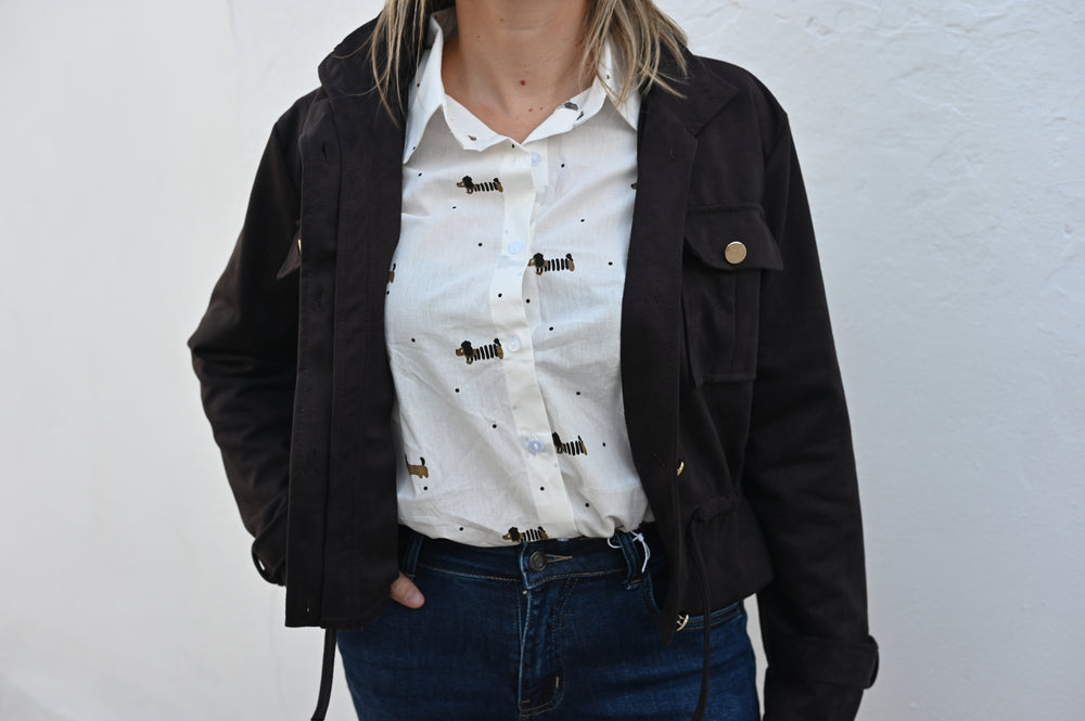 Chaqueta Efecto Ante