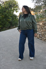 Chaqueta Bomber Efecto Ante