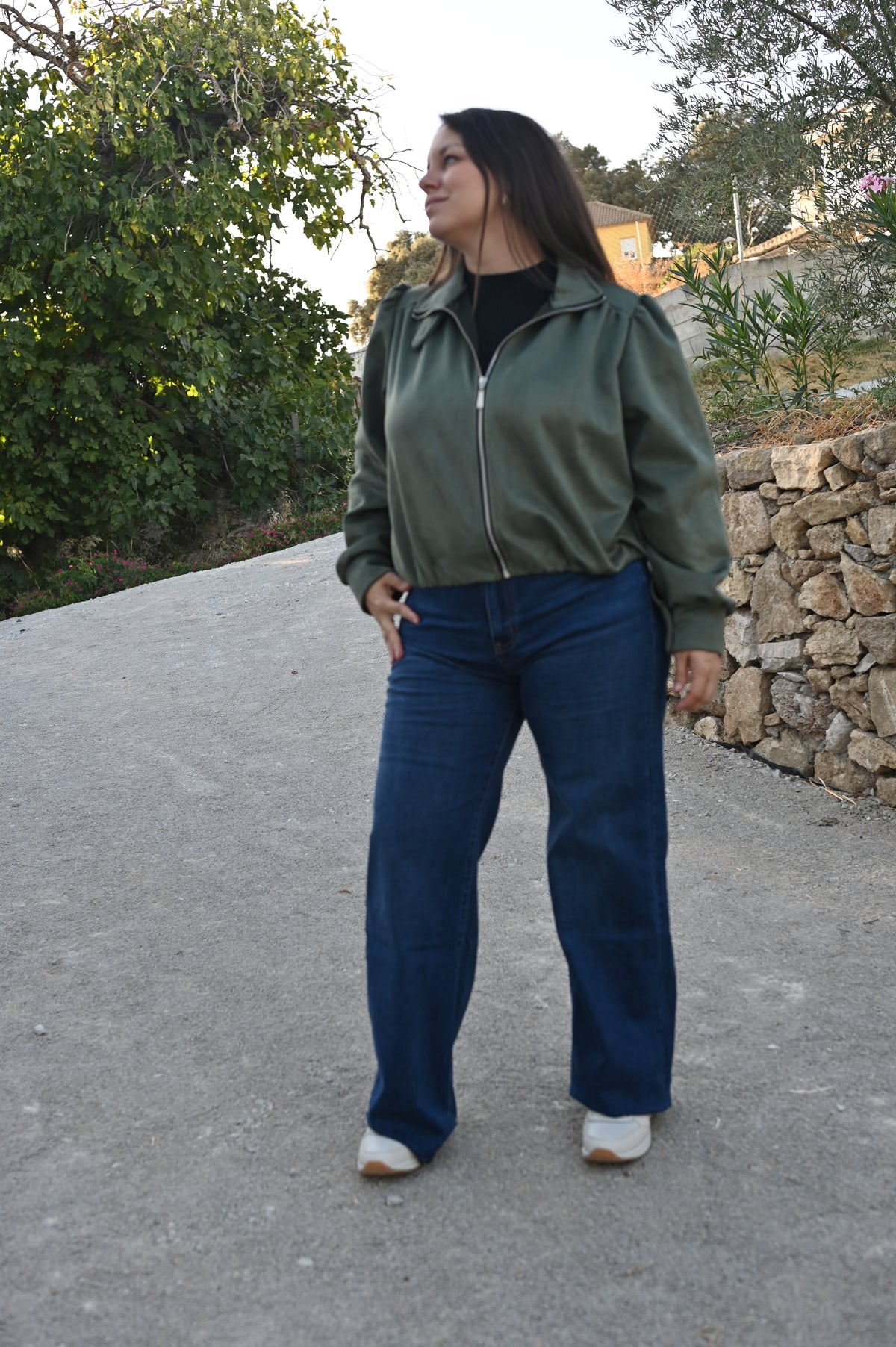 Chaqueta Bomber Efecto Ante