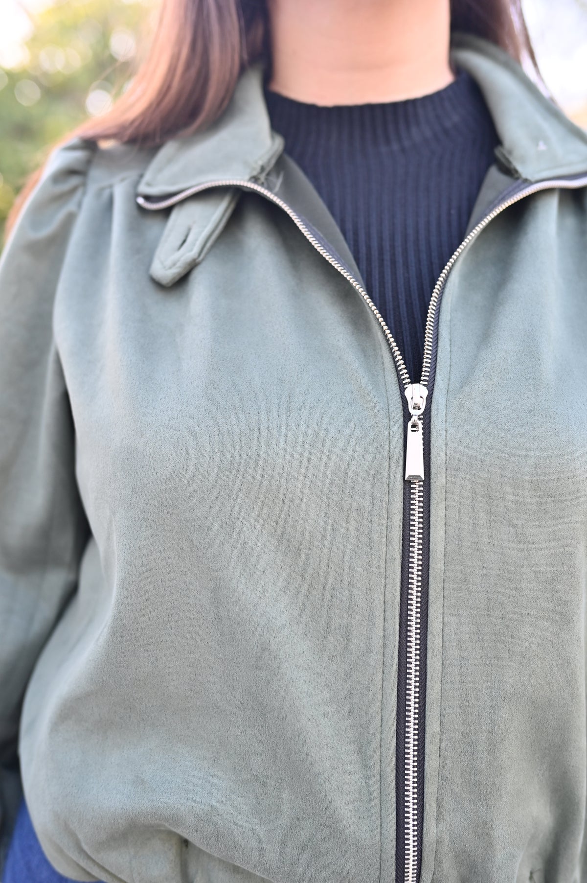 Chaqueta Bomber Efecto Ante