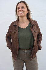 Chaqueta vaquera chocolate