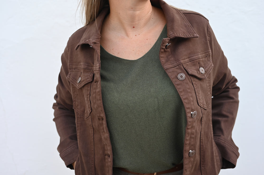 Chaqueta vaquera chocolate