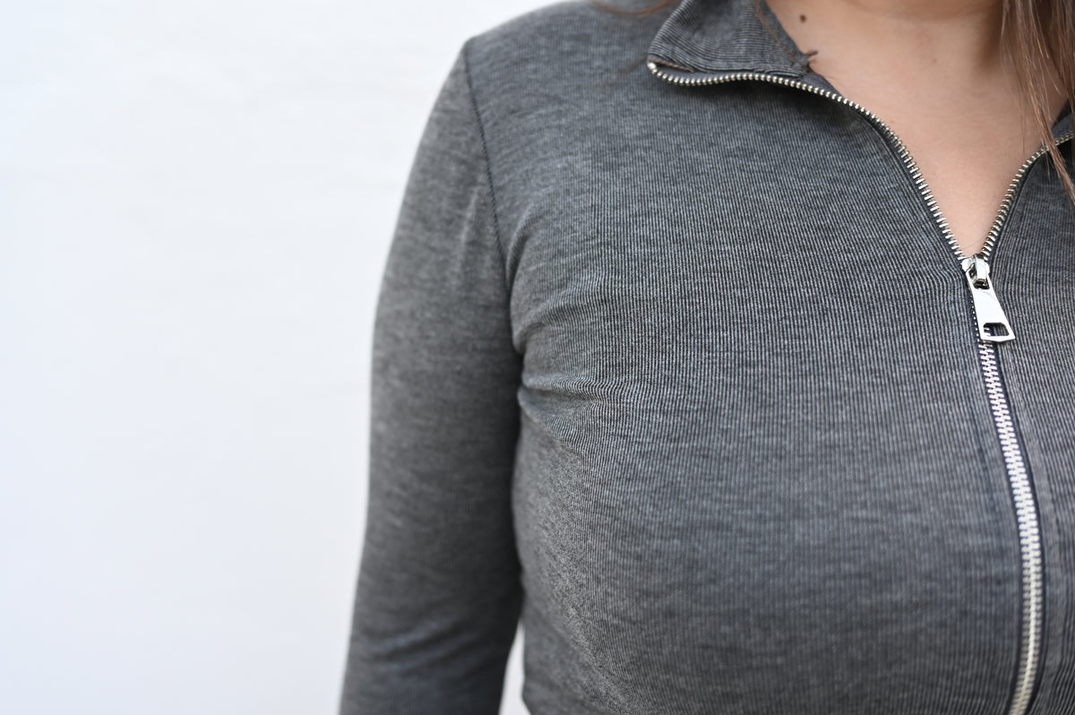 Conjunto de chándal suave con cremallera