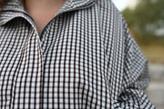Chaqueta bomber ligera de cuadros vichy