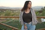 Chaqueta bomber ligera de cuadros vichy