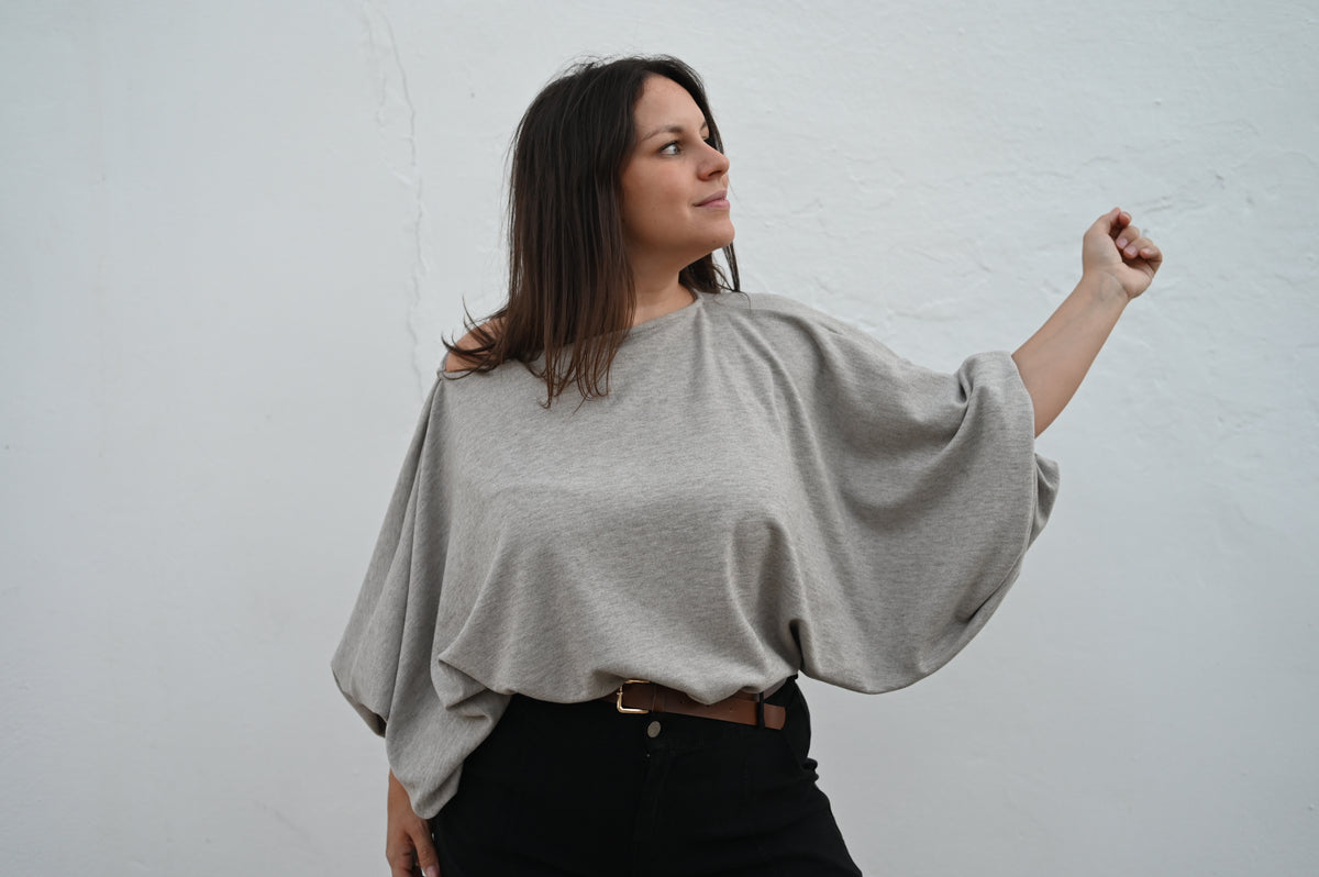 Jersey de murciélago con puño fruncido