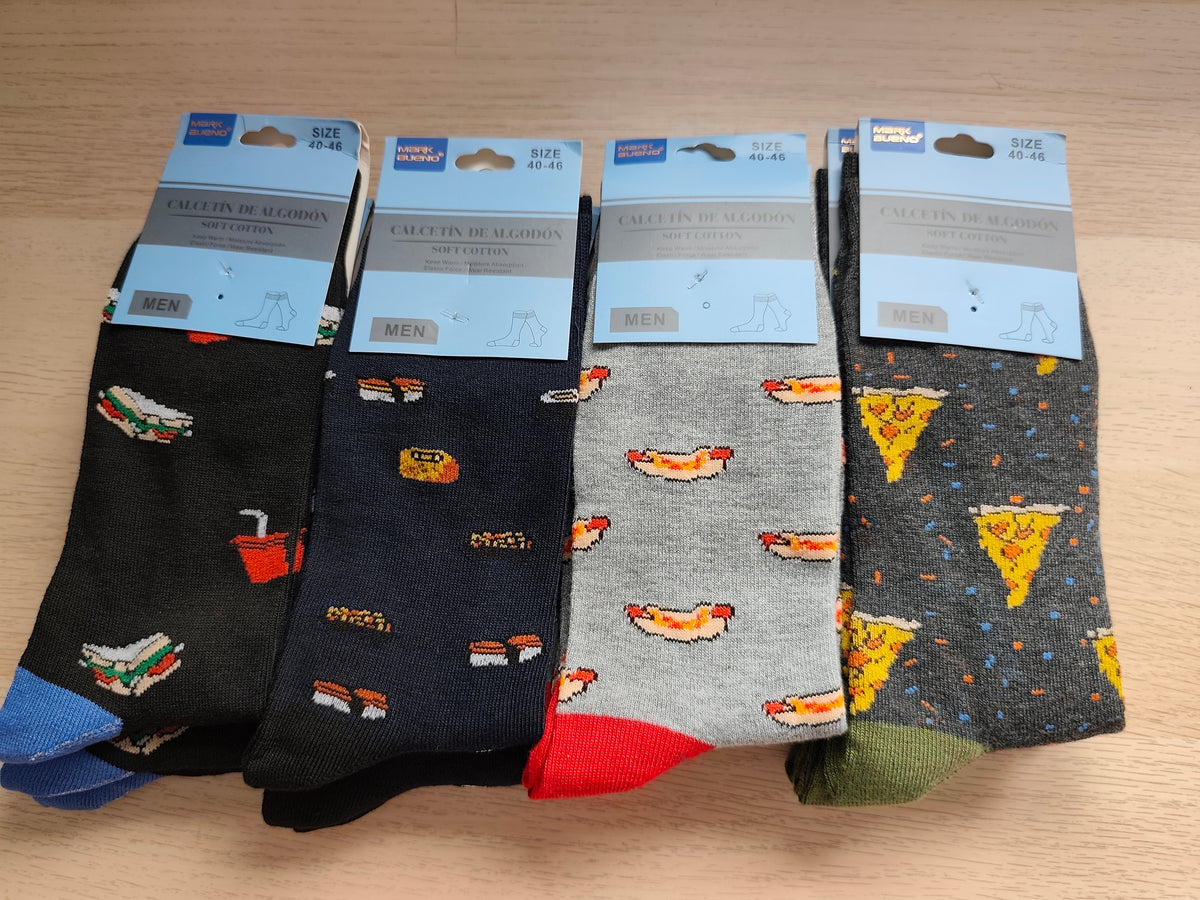 Calcetines Altos Estampados de Hombre