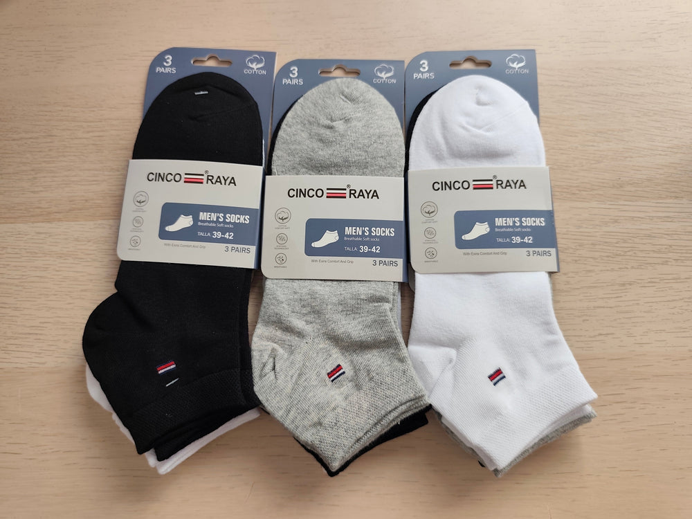 Pack 3 Calcetines Tobilleros de Hombre