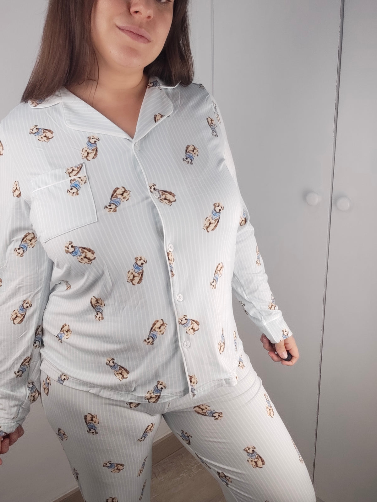 Pijama de Mujer Perrito con Botones