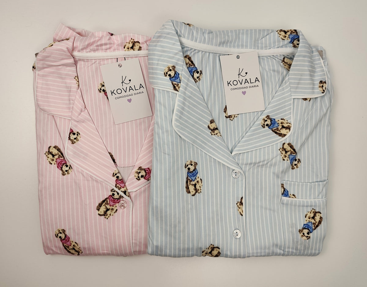 Pijama de Mujer Perrito con Botones
