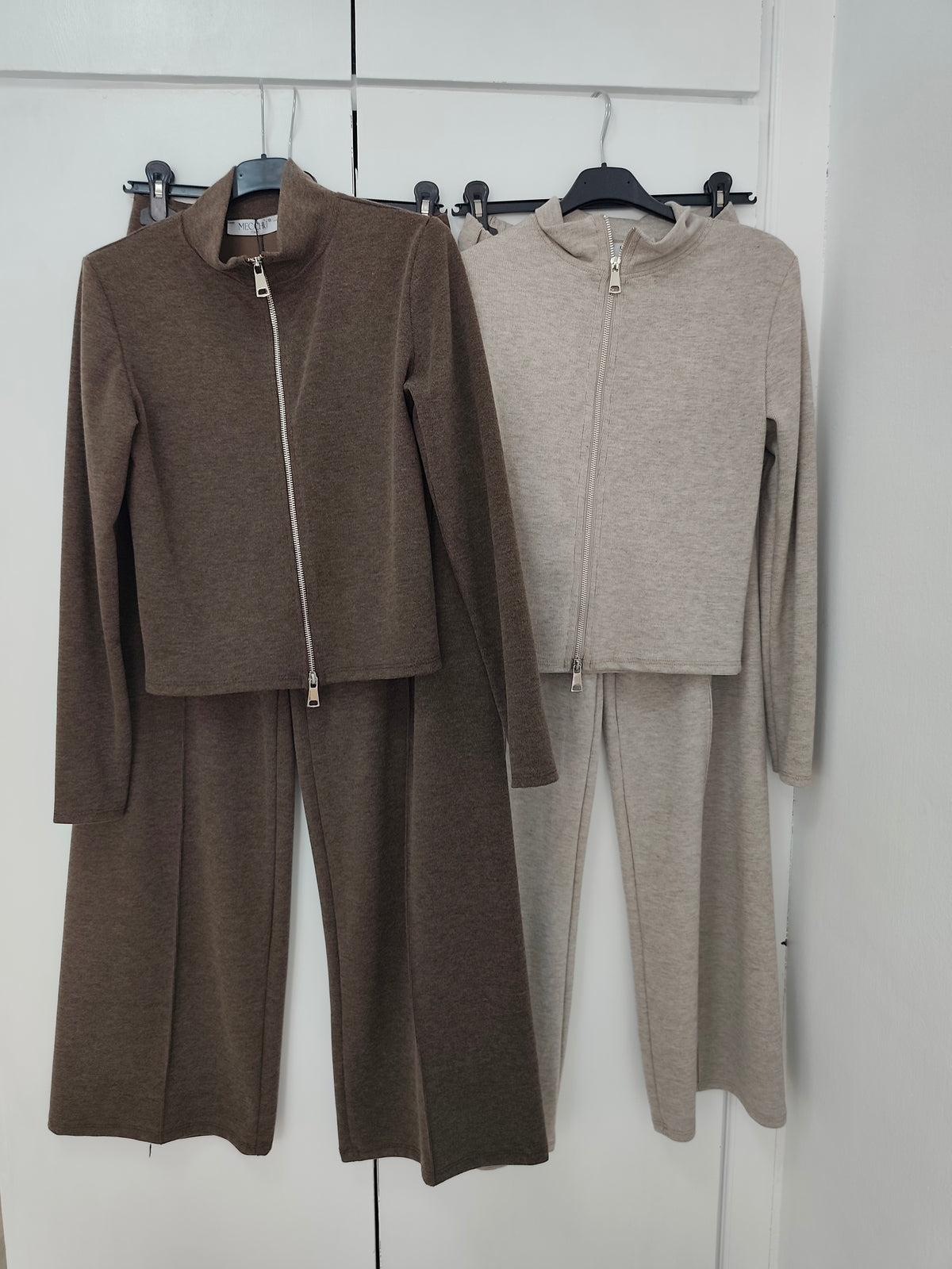 Conjunto de chándal suave con cremallera