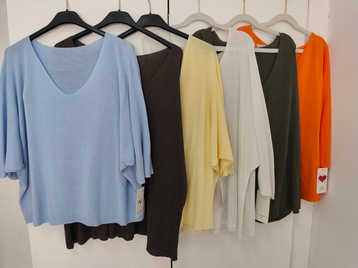 Jersey Fluido de Cuello Pico