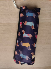 Paraguas plegable Perritos Salchicha con funda