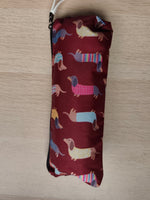 Paraguas plegable Perritos Salchicha con funda