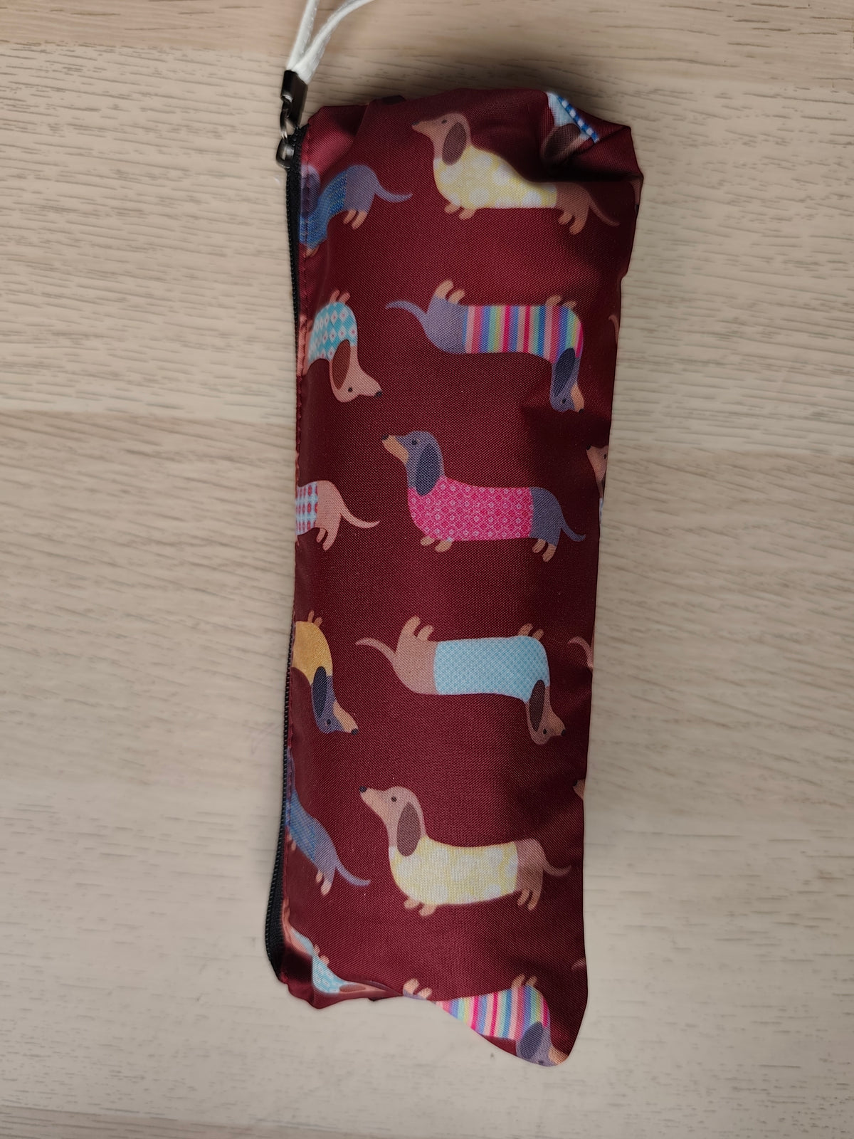 Paraguas plegable Perritos Salchicha con funda