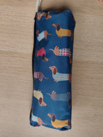 Paraguas plegable Perritos Salchicha con funda