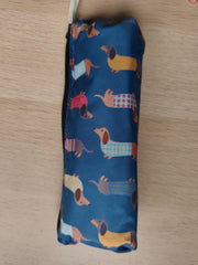 Paraguas plegable Perritos Salchicha con funda