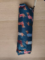Paraguas plegable Perritos Salchicha con funda