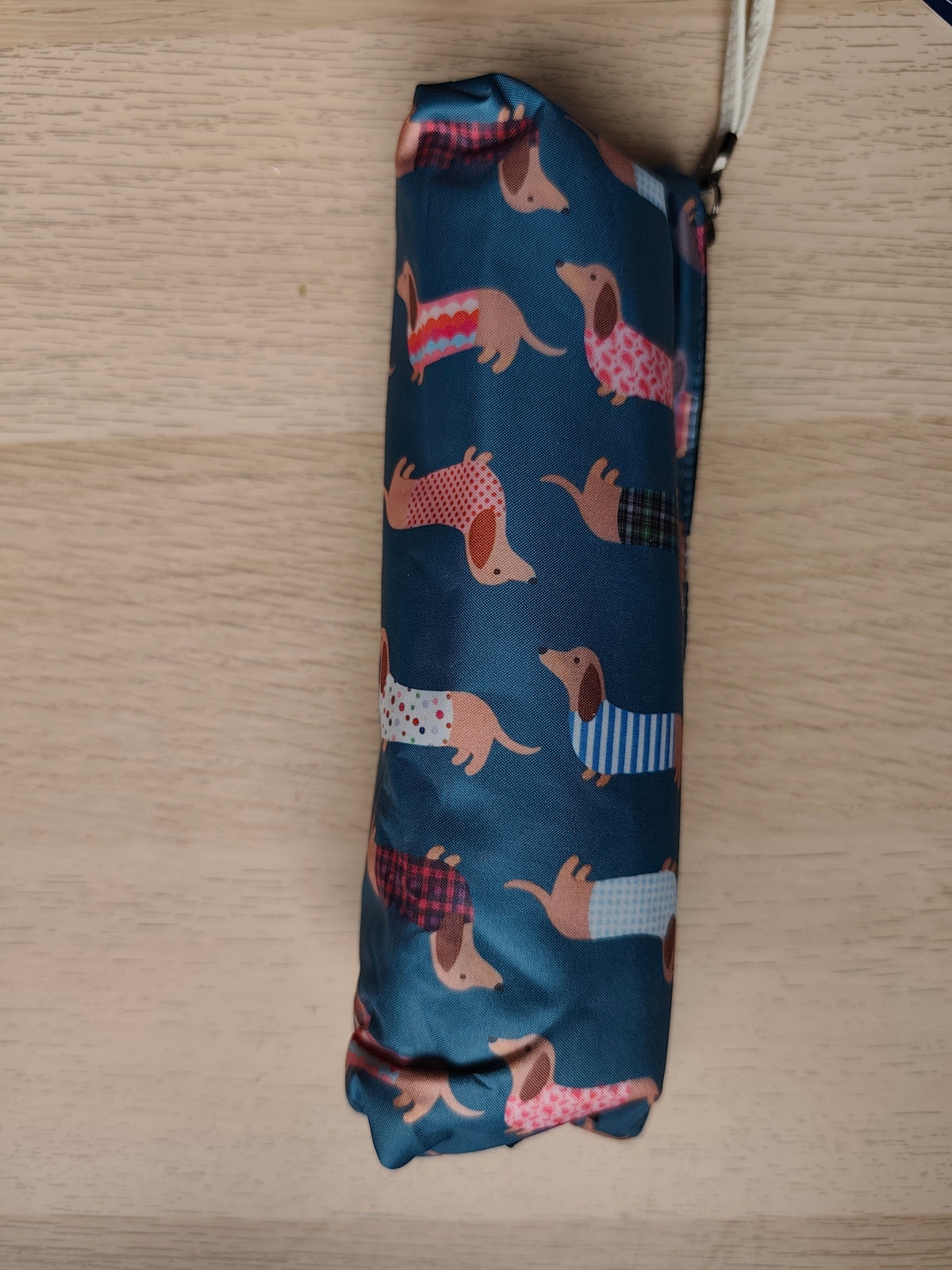 Paraguas plegable Perritos Salchicha con funda