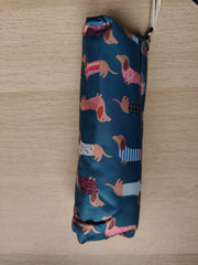 Paraguas plegable Perritos Salchicha con funda