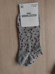 Calcetines tobilleros de algodón para mujer – Lisos y estampados