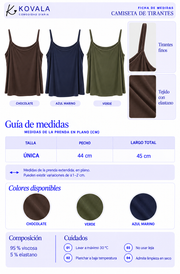 Camiseta básica de tirantes finos