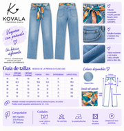 Pantalón Vaquero curvy con Cinturón