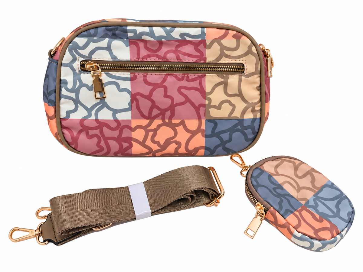 Bolso Bandolera Multicolor con Monedero