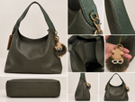 Conjunto de Bolsos Verde Caqui con Llavero
