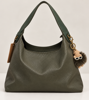 Conjunto de Bolsos Verde Caqui con Llavero