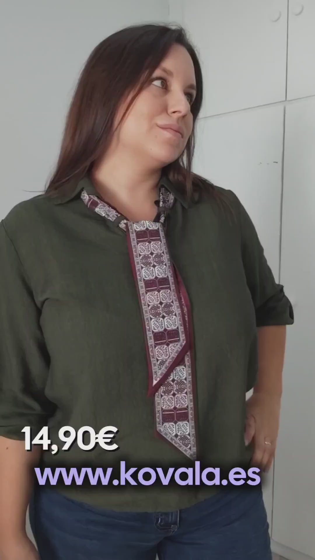 Camisa con Corbata Desmontable